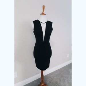 Little Black Mesh Front Dress